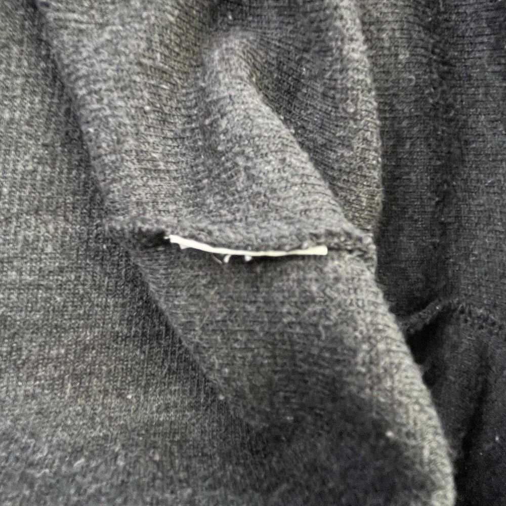 Zara Sweater Dress M Charcoal Gray Short Sleeve Inverted Seams Preppy Office - Picture 6 of 8